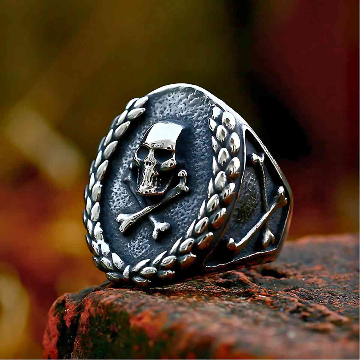 On sale WW2 SKULL SNAKE RING