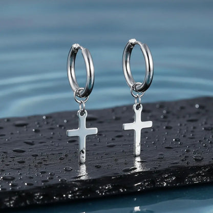 Dangling Cross Earrings