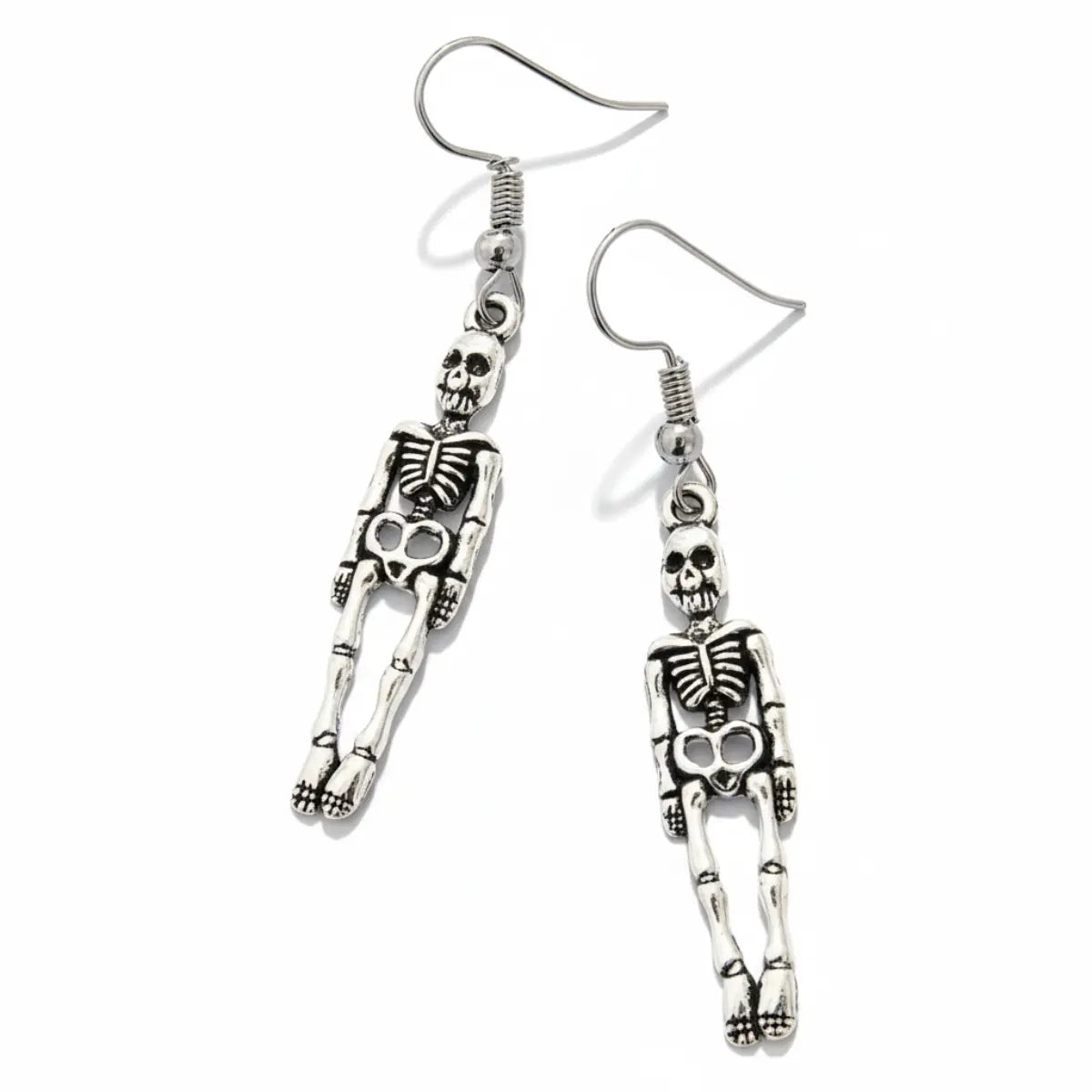 Dangling Skeleton Earrings Front