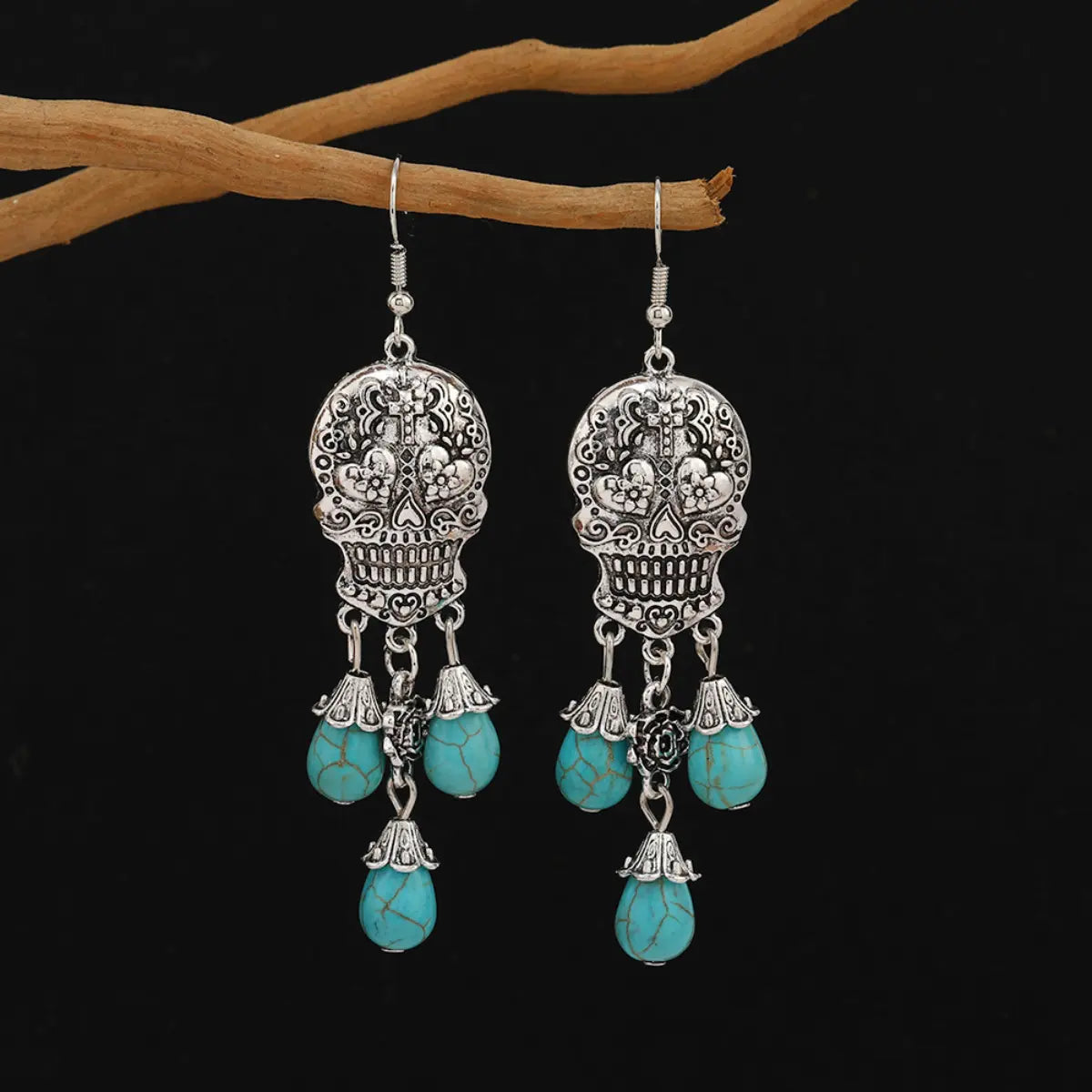 Day of the Dead Sugar Skull Earrings Details