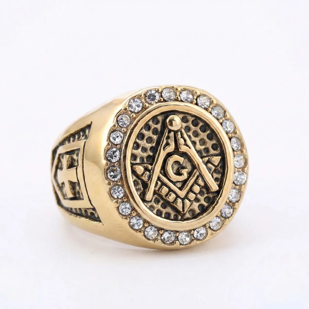 Diamond Freemason Ring Details