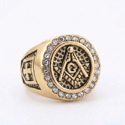 Diamond Freemason Ring Details