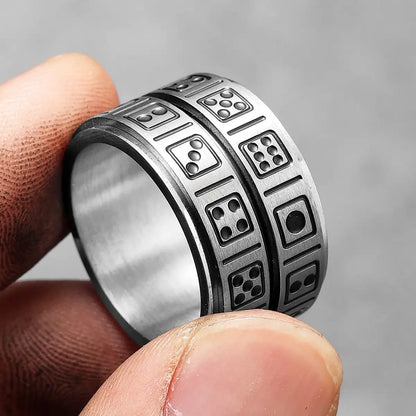 Dice Spinner Ring Close Up