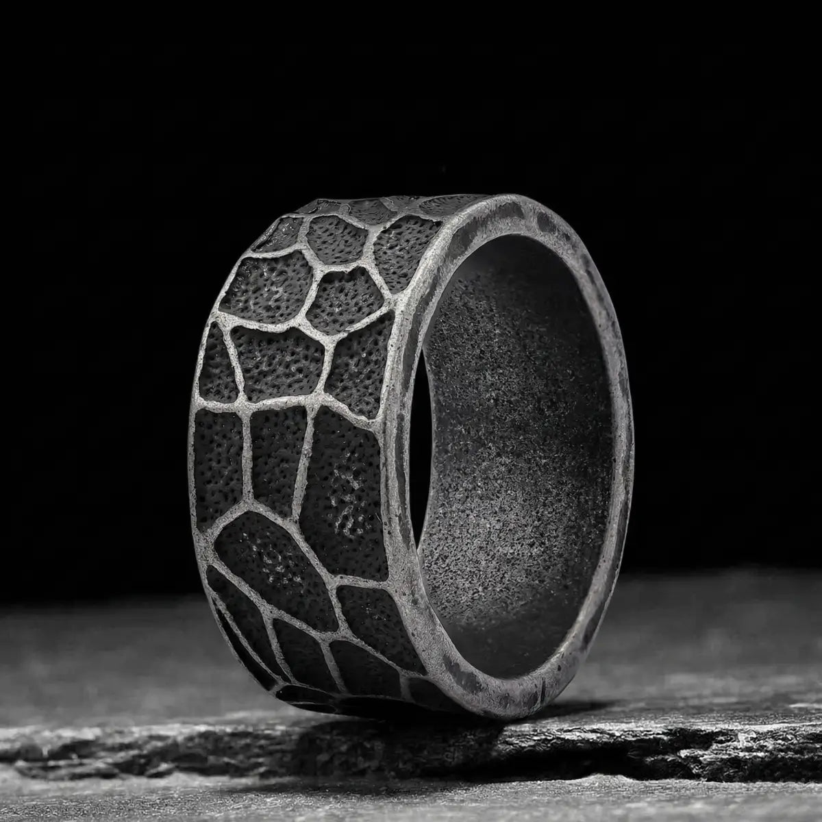 Distressed Texture Band Ring