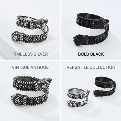 Double Head Snake Ring Features