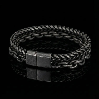 Double Link Bracelet Black