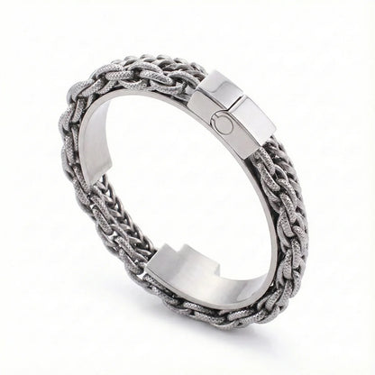 Double Link Bracelet Silver Details