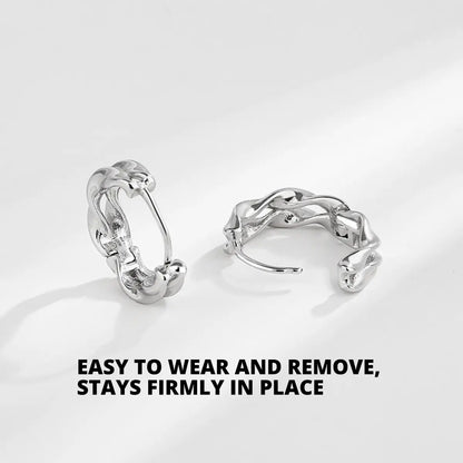 Double Twist Mobius Earrings Back Details