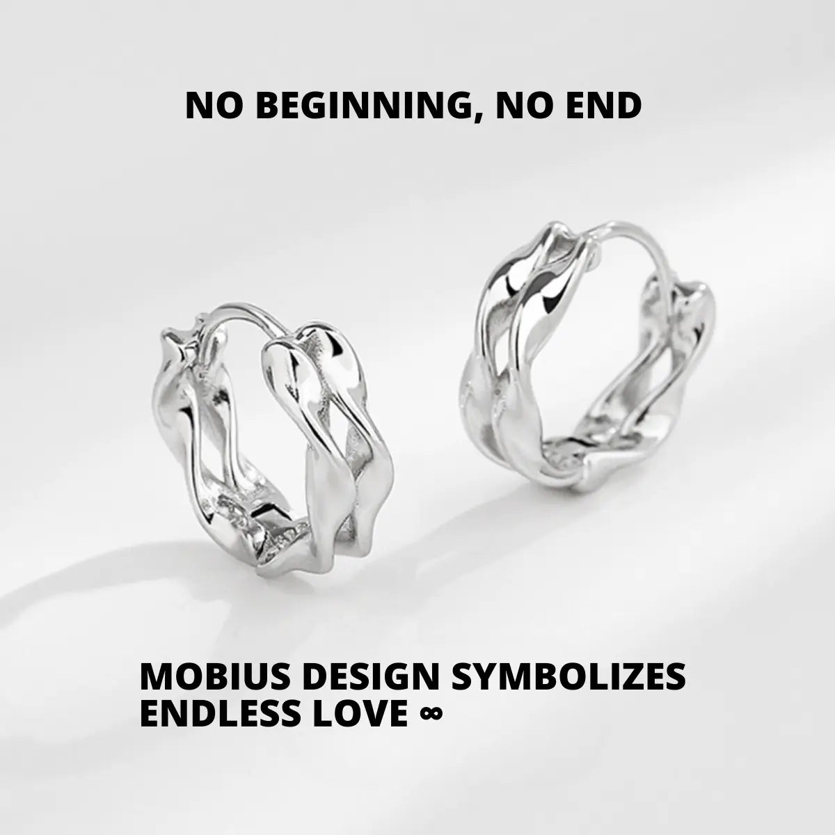 Double Twist Mobius Earrings Front Details