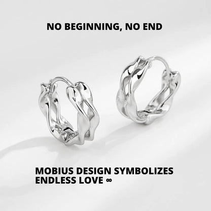 Double Twist Mobius Earrings Front Details