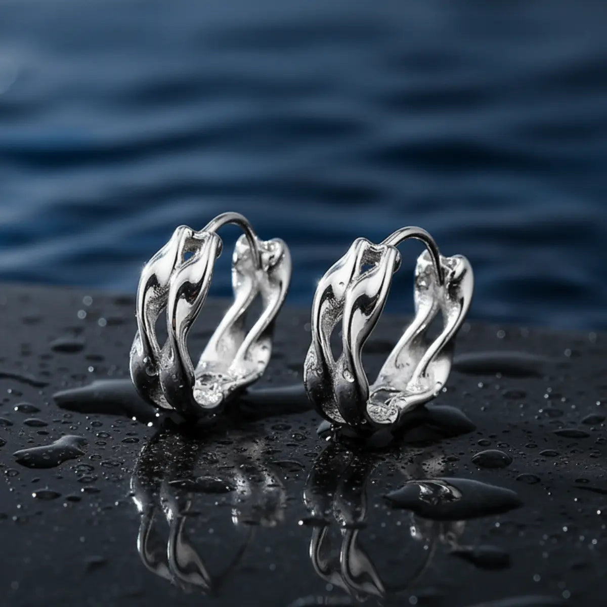 Double Twist Mobius Earrings