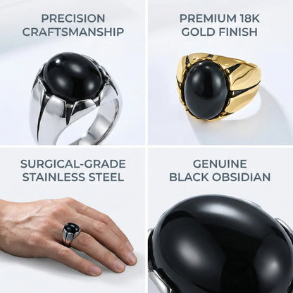 Dragon Claw Black Stone Rings Features