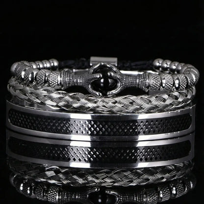 Dragon Claw Tiger Eye Bracelet Set Black