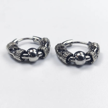 Dragon Scale Earrings Silver Details