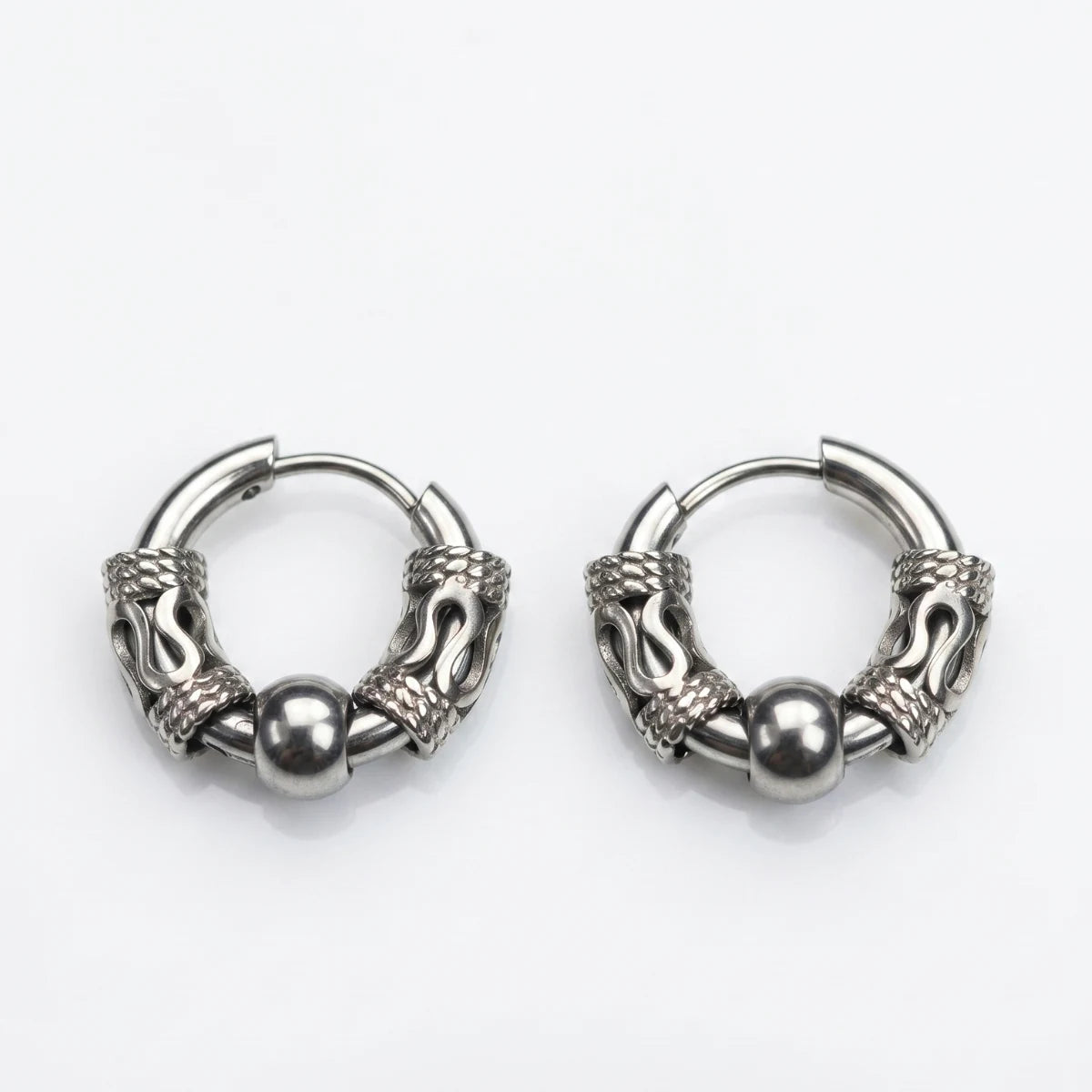 Dragon Scale Earrings Silver