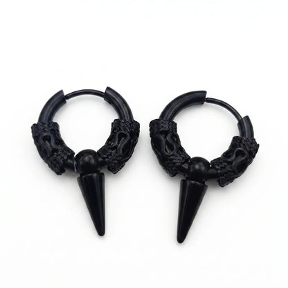 Dragon Spike Earrings Black