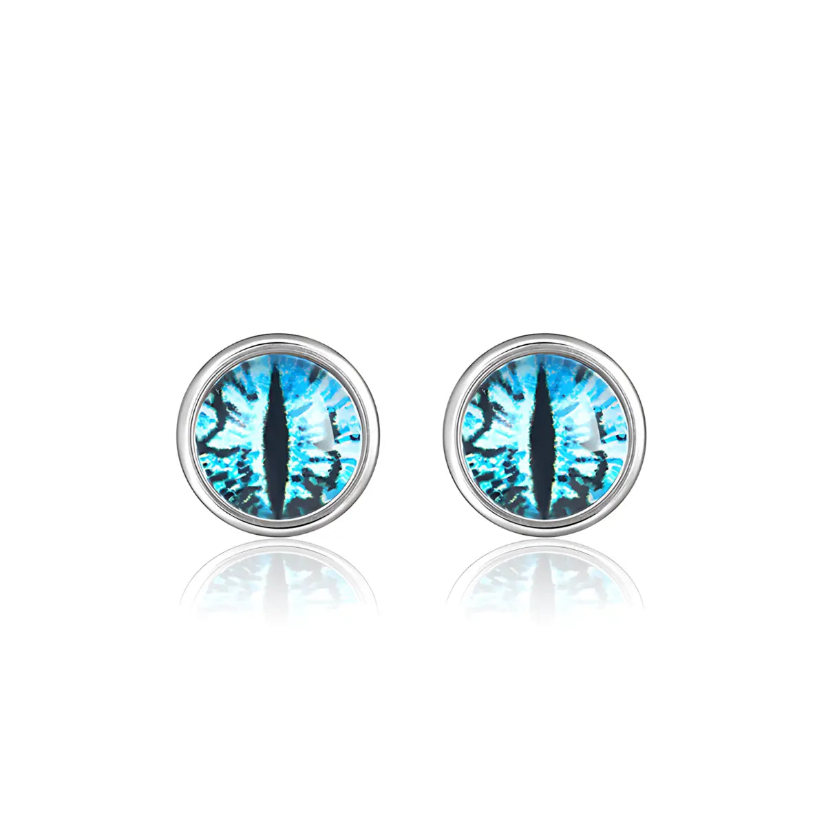 Evil Eye Stud Earrings Blue Details