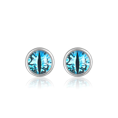Evil Eye Stud Earrings Blue Details