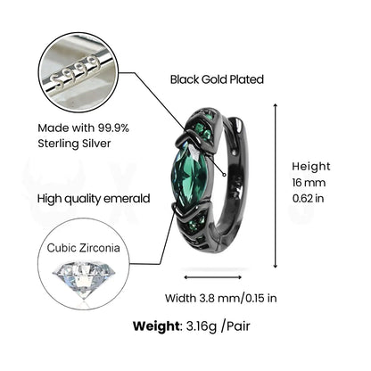 Eye of Horus Hoop Earrings Dimensions and Weight