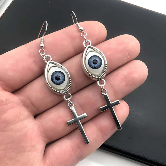 Eyeball Earrings for Women Sliver Xenos Jewelry