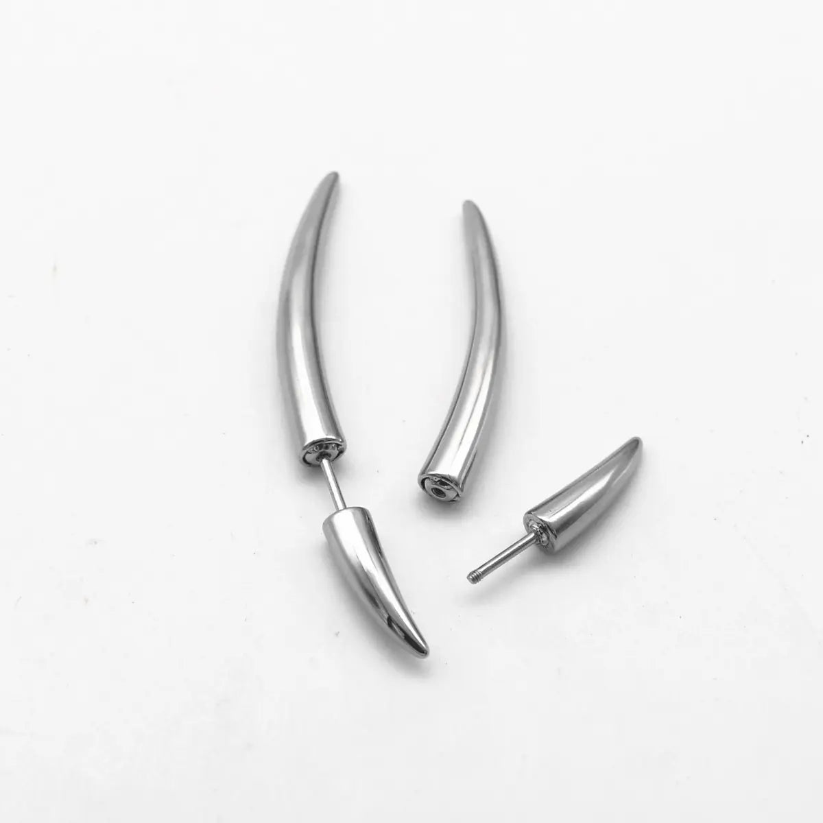 Fang Spike Stud Earrings Side Details