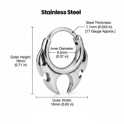 Flame Blade Earrings Dimensions and Weight