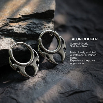 Flame Blade Earrings Silver Details