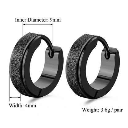 Frosted Hoop Earrings Dimensions and Weight