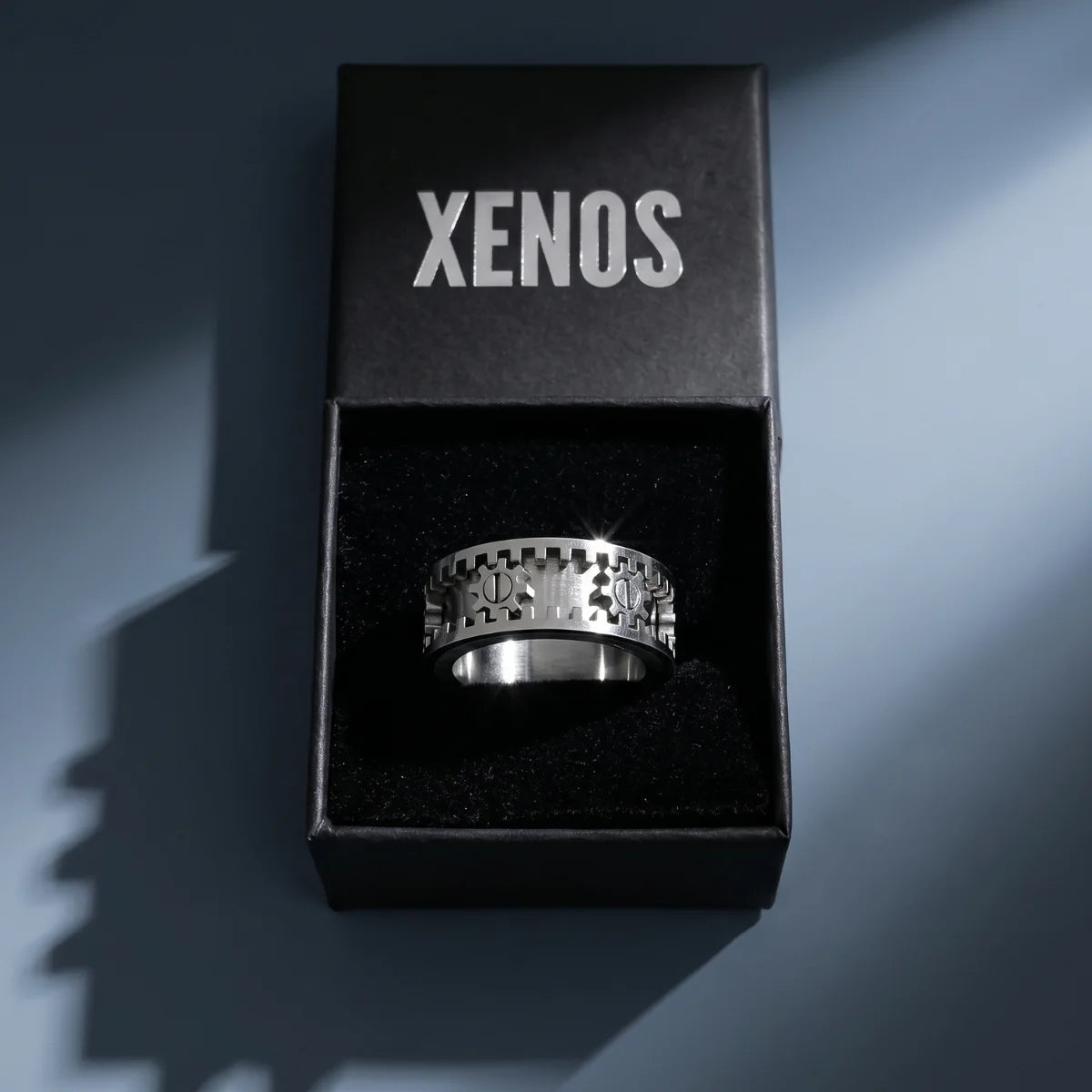 Gear Spinner Ring Inside a Xenos Jewelry Box