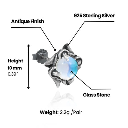 Gem Claw Stud Earrings Dimensions and Weight