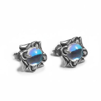 Gem Claw Stud Earrings Front