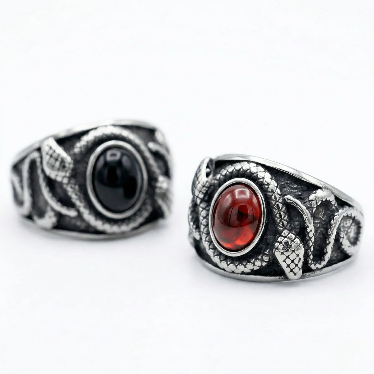 Gemstone Snake Ring Details