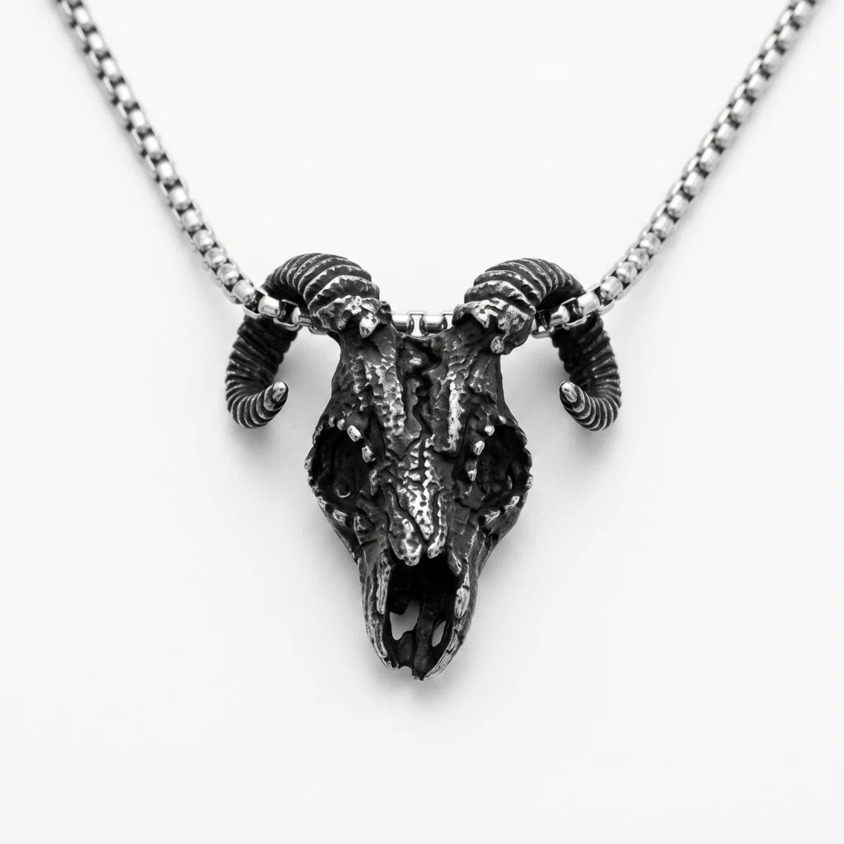 Goat Skull Pendant with Chain