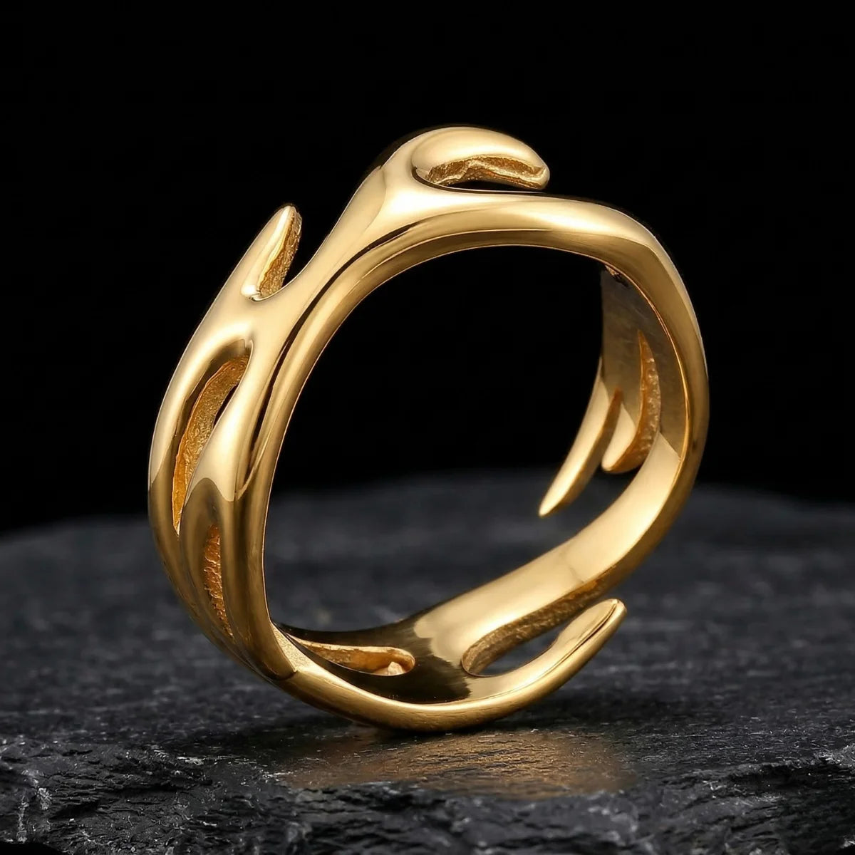 Gold Flame Ring