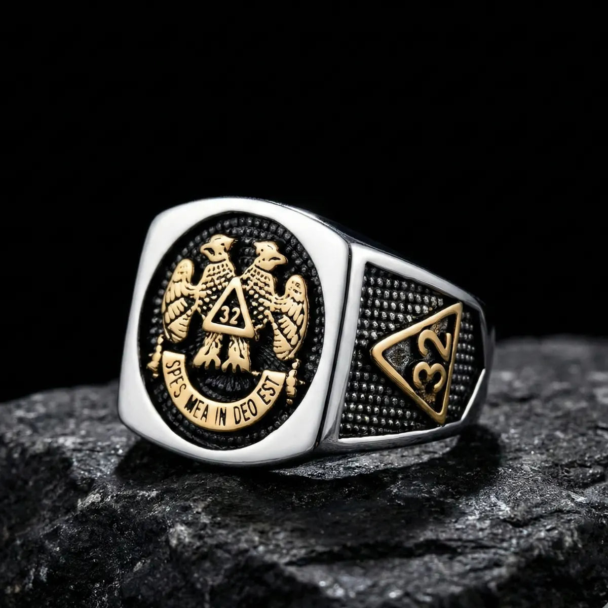 Masonic 32nd Degree Ring | Scottish Rite Double Headed Eagle
