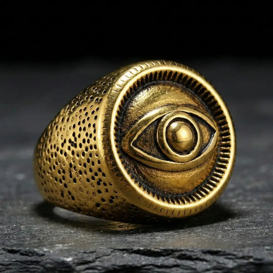 Gold Masonic Eye of Providence Ring