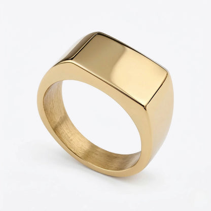Gold Men‘s Flat Top Ring Details