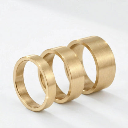 Gold Minimalist Wedding Band Details