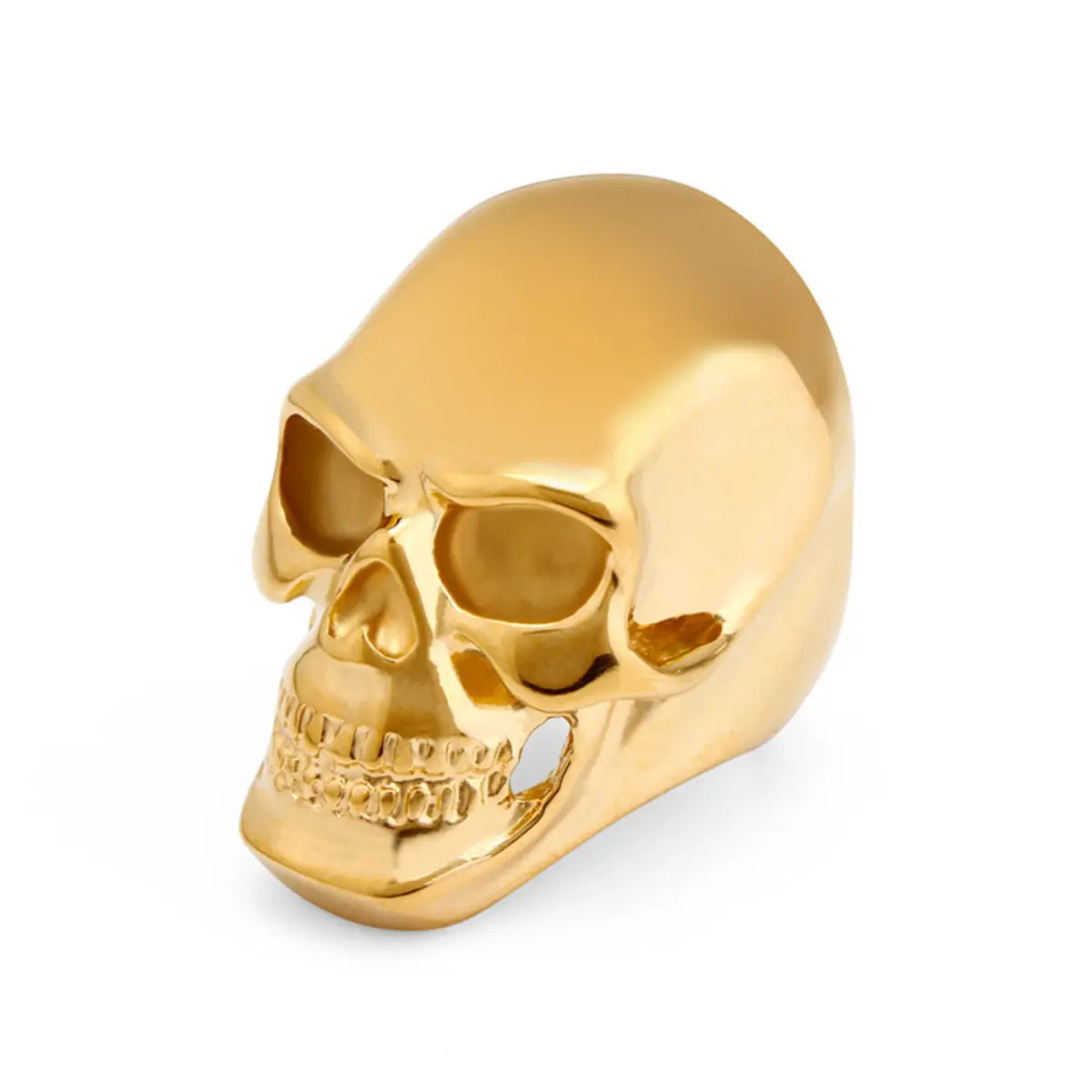 Gothic Skull Ring Gold Xenos Jewelry