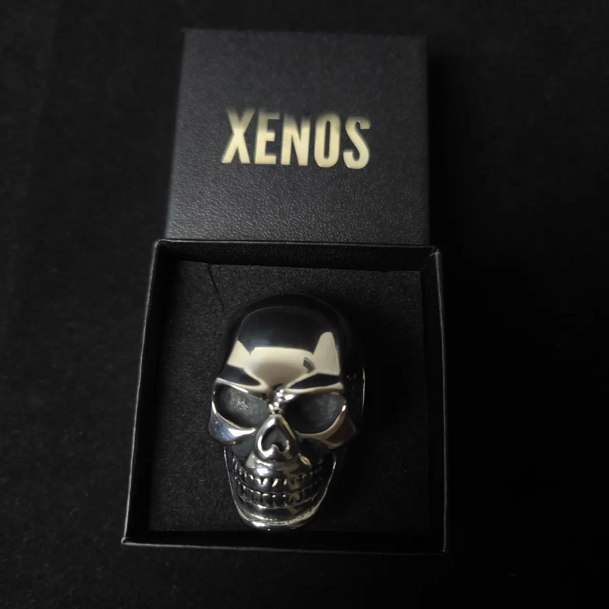 Gothic Skull Ring Presented in Box Xenos Jewelry
