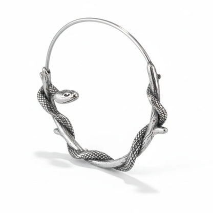 Gothic Snake Hoop Earrings Details