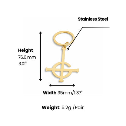 Grucifix Drop Earrings Dimensions and Weight