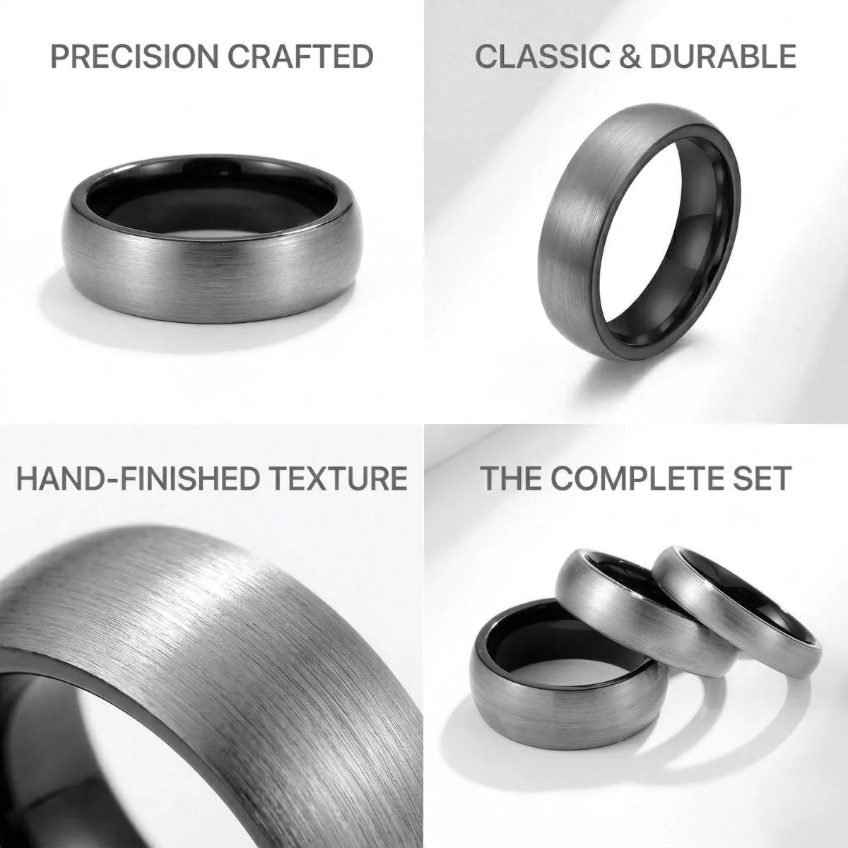 Gunmetal Tungsten Band Features