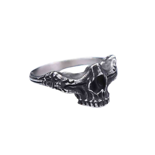Half Jaw Skeleton Ring Stainless Steel Xenos Jewelry