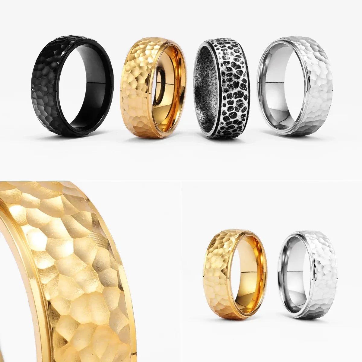 Hammered Band Ring Details