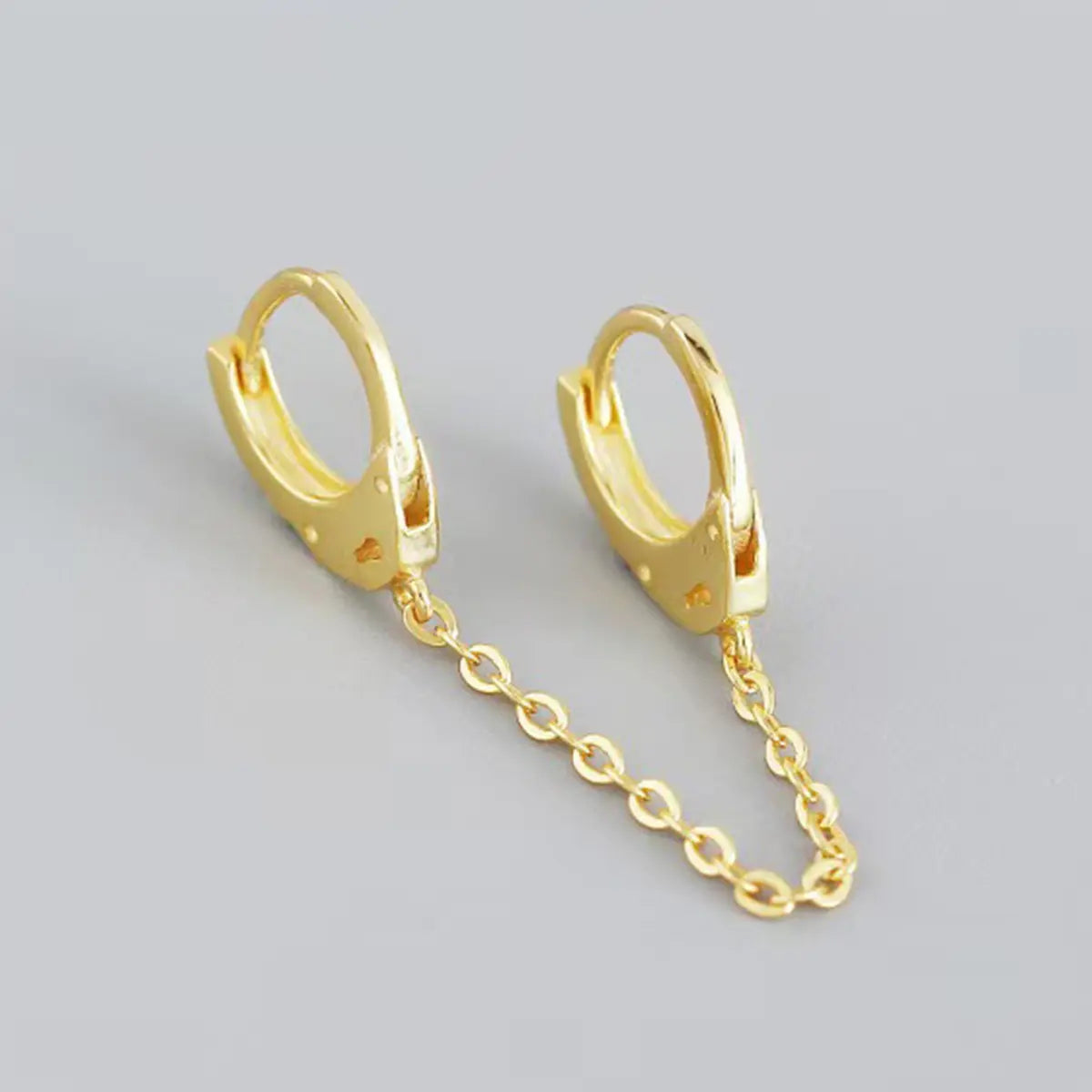 Handcuff Drop Earrings Gold Details