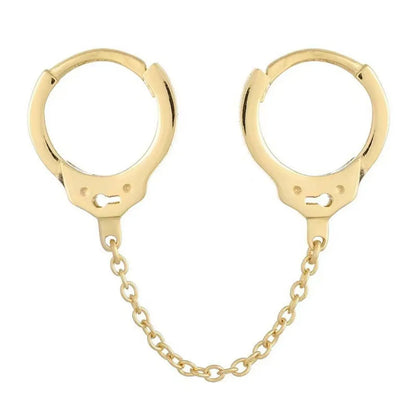 Handcuff Drop Earrings Gold