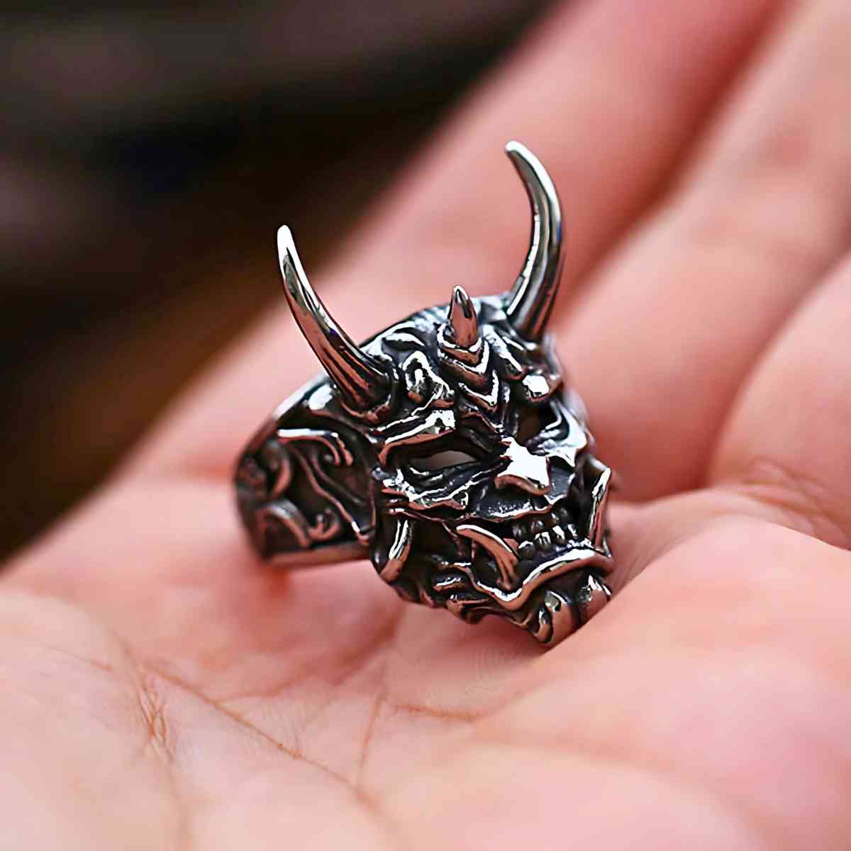 Hannya Ring Stainless Steel Xenos Jewelry
