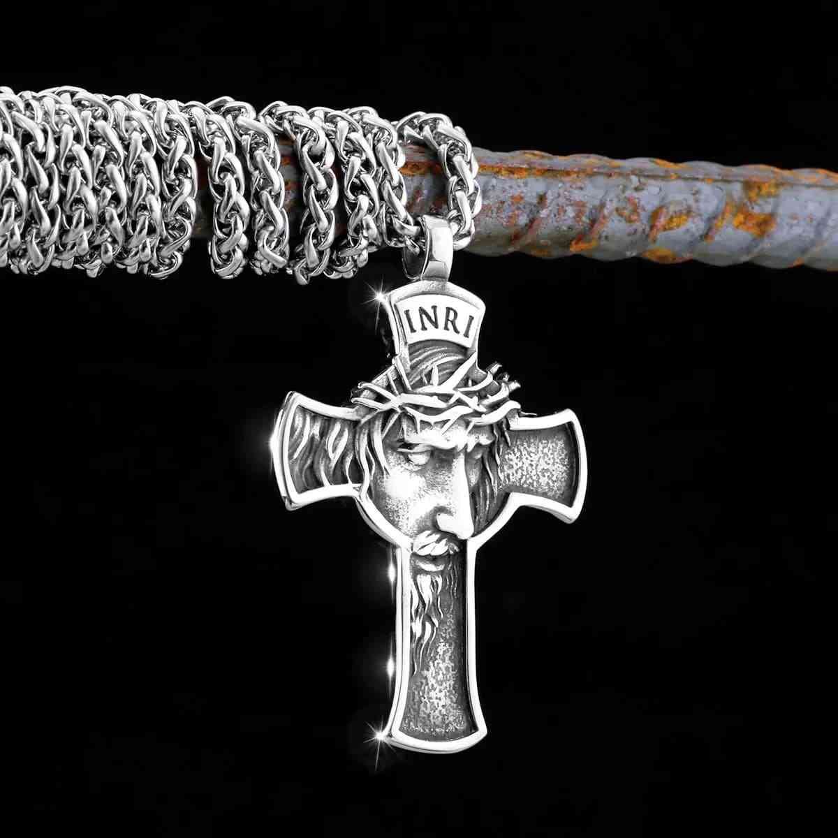 INRI Face of Jesus Cross Pendant | Xenos Jewelry