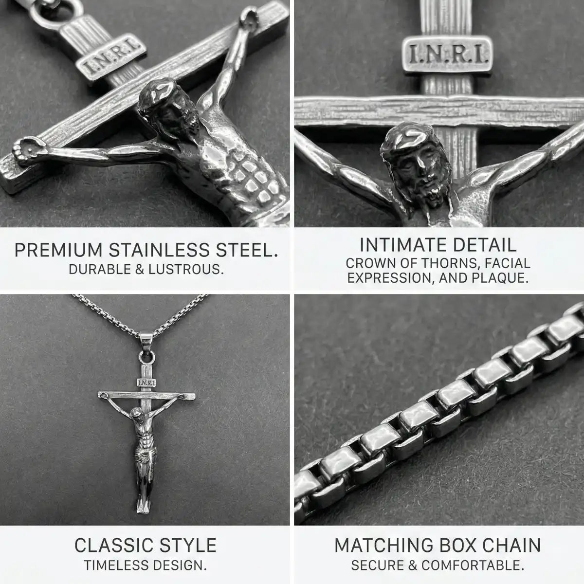 Inri Cross Necklace Features